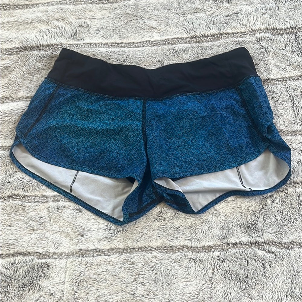 lululemon athletica Teal and Black Athletic Shorts